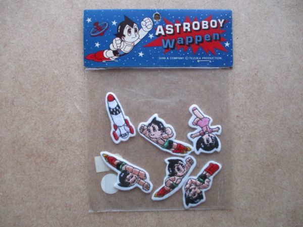 鉄腕アトムASTROBOY WAPPEN刺繍ワッペン/虫プロ手塚治虫ANIME漫画アストロボーイPATCHレトロTEZUKAパッチPRODUCTIONアップリケCOMIC S90