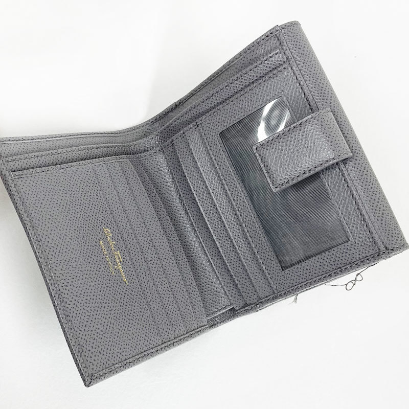 ○【2022○ Ferragamo フェラガモ コンパクト 二つ折り財布 ワイン www