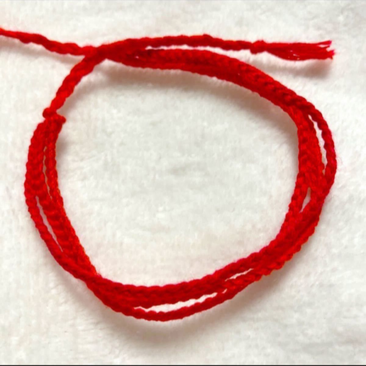 ミサンガ  ブレスレット 刺繍糸 アクセサリー ハンドメイド レッド 赤