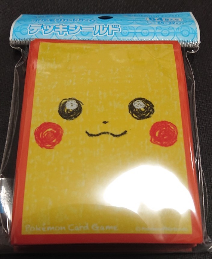 ★ポケモンカード★スリーブ デッキシールド★ピカチュウ フェイス ver.2 64枚セット★新品未開封_画像1