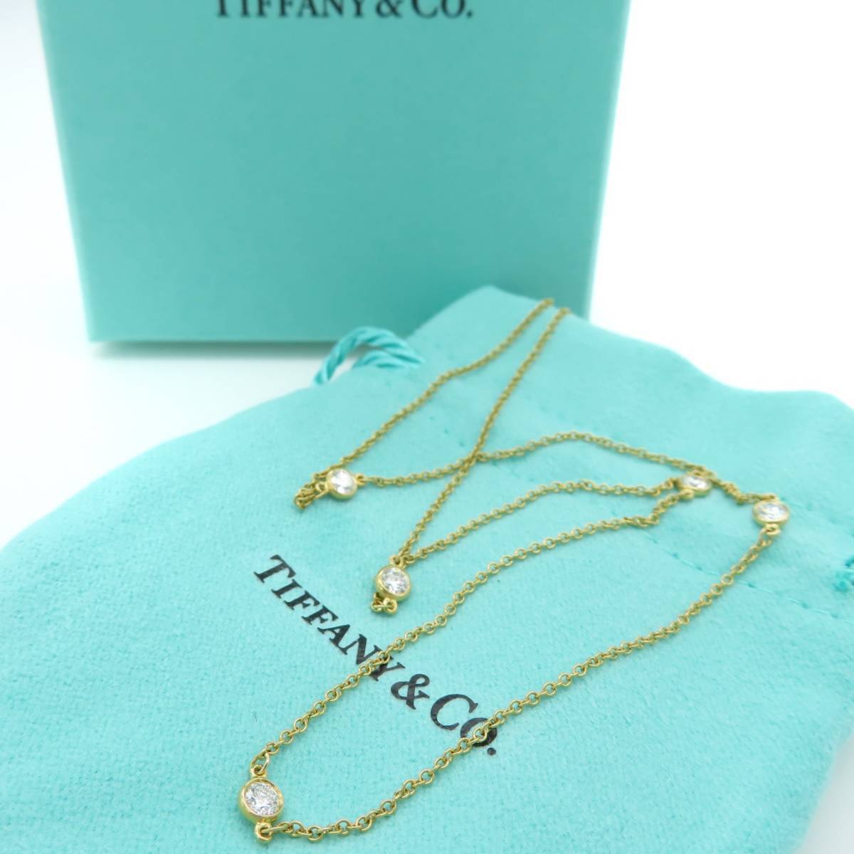 極希少 美品 Tiffany&Co. ティファニー 5P バイザヤード ダイヤモンド