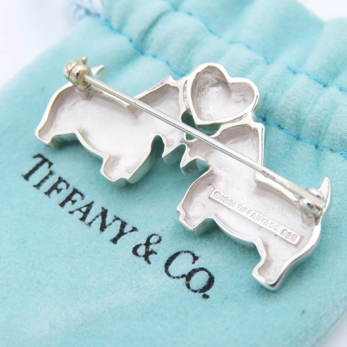 Tiffany & Co. ティファニー ドッグ ハート ブローチ SV925 fkip.unmul