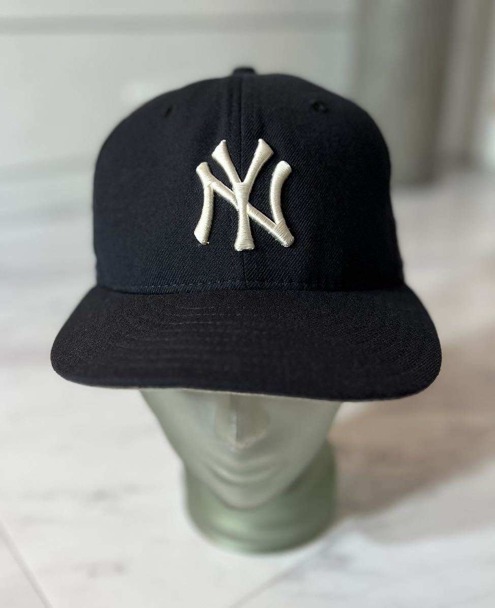 激レア 希少 超 美品 New Era 80s vintage USA製 NEW YORK yankees PRO MODEL キャップ ネイビー 7 1/8 ニューエラ ヤンキース プロモデル_画像1