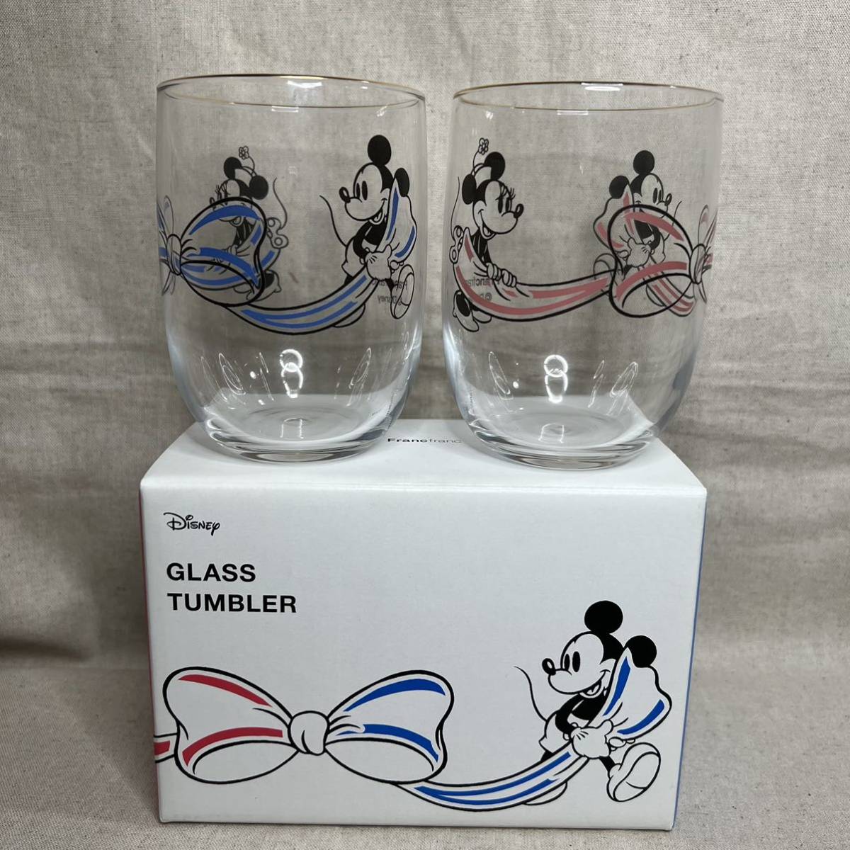  Mickey minnie gla лопата стекло высокий стакан Francfranc Disney Disney cup ru комплект высокий стеклянный стакан franc franc 