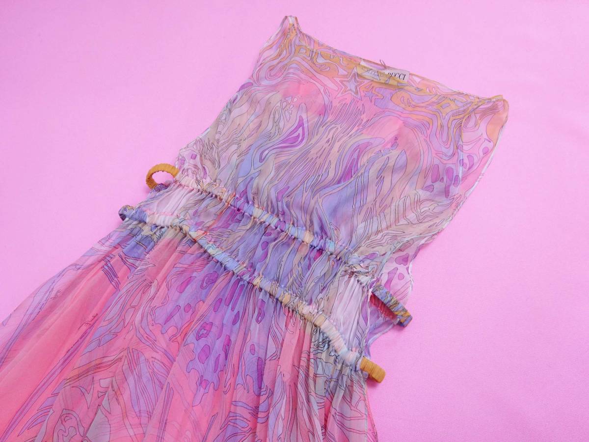 EMILIO PUCCI エミリオプッチ プッチ柄プリント シルクシフォン素材