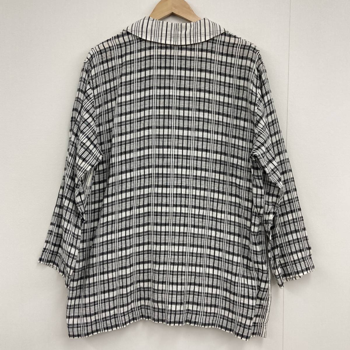 80s low bdo автомобиль mbru Comme des Garcons linen круг воротник рубашка жакет проверка robe de chambre блузон VINTAGE archive 2120107