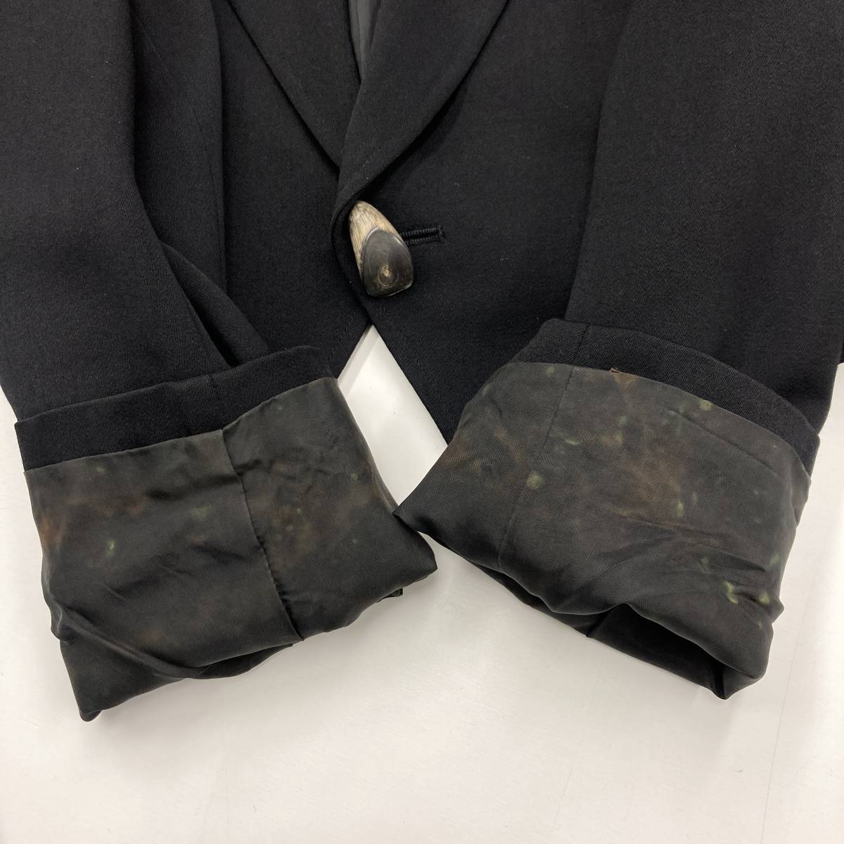 AD1989 tricot COMME des GARCONS короткий tailored jacket чёрный Toriko Comme des Garcons река . гарантия .80s VINTAGE archive 3010091