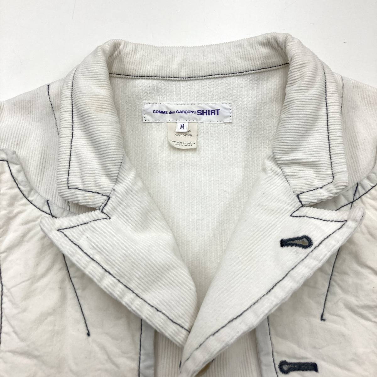 COMME des GARCONS SHIRTdo King Layered jacket corduroy white M size Comme des Garcons shirt blouson archive 1136