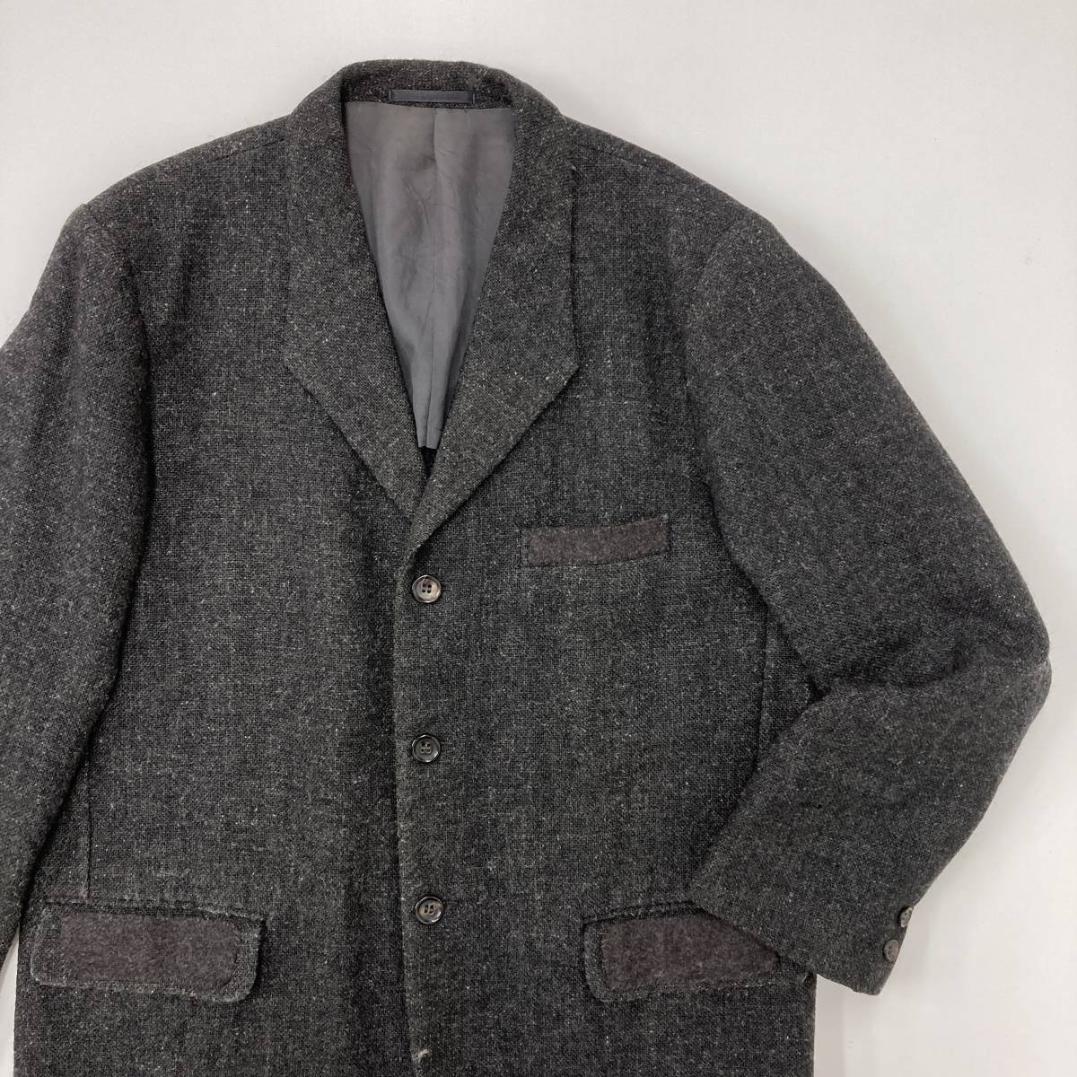 80s the first period teka Homme COMME des GARCONS HOMME tailored jacket wool S size Comme des Garcons Homme river . guarantee .VINTAGE archive 1135