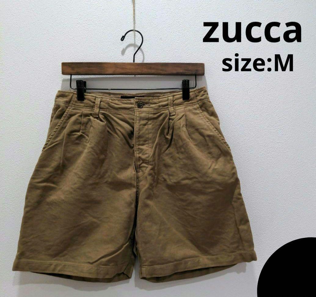 ズッカ zucca ツータックショートパンツ レディース ベージュ M パンツ_画像1