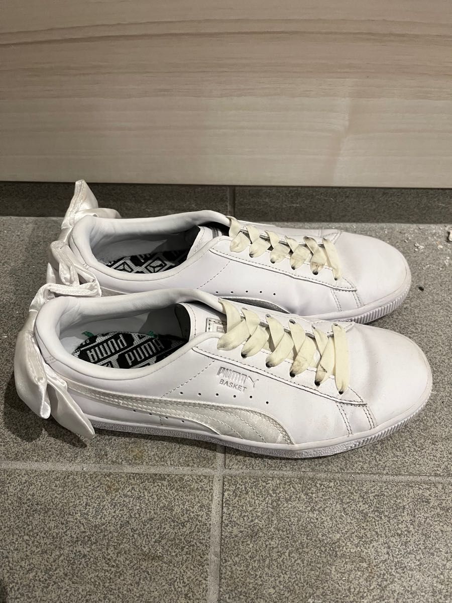 puma 】スニーカー 白 23.5センチ リボン | www.tspea.org