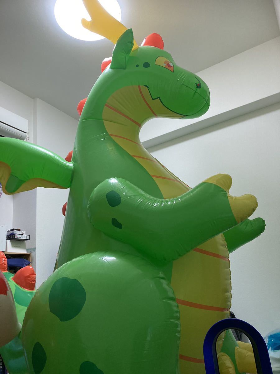 レア 廃盤品 Inflatable World製 巨大 グリーンドラゴン 空気ビニール