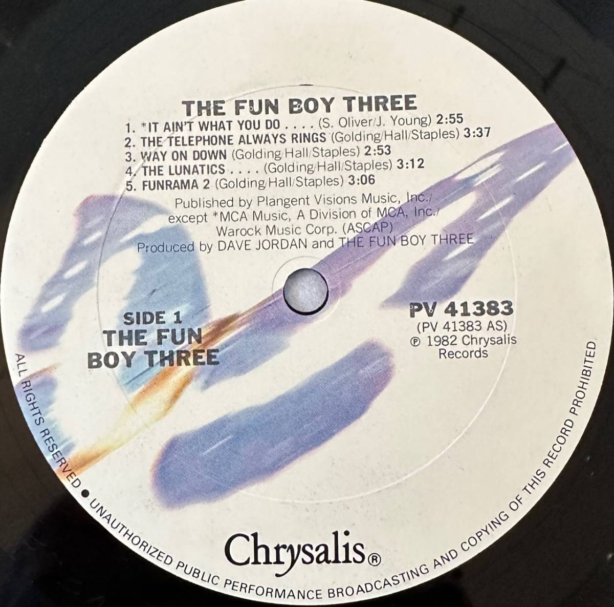 ■1982年 Reissue US盤 THE FUN BOY THREE - THE FUN BOY THREE 12”LP PV 41383 Chrysalis_画像3