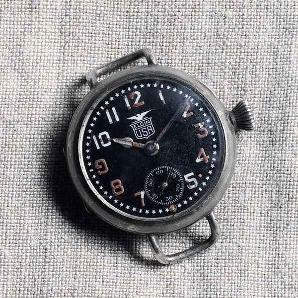 1910's WW1 ELGIN トレンチウォッチ エルジン WALTHAM ウォルサム 第一次世界大戦 軍用時計 ミリタリーウォッチ シルバー 925 スターリング