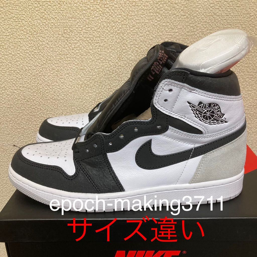 左27cm 右27.5cm 国内正規新品 NIKE AIR JORDAN 1 RETRO HIGH OG BLEACHED CORAL WHITE BLACK ジョーダン 白 黒 グレー 555088-108_画像1