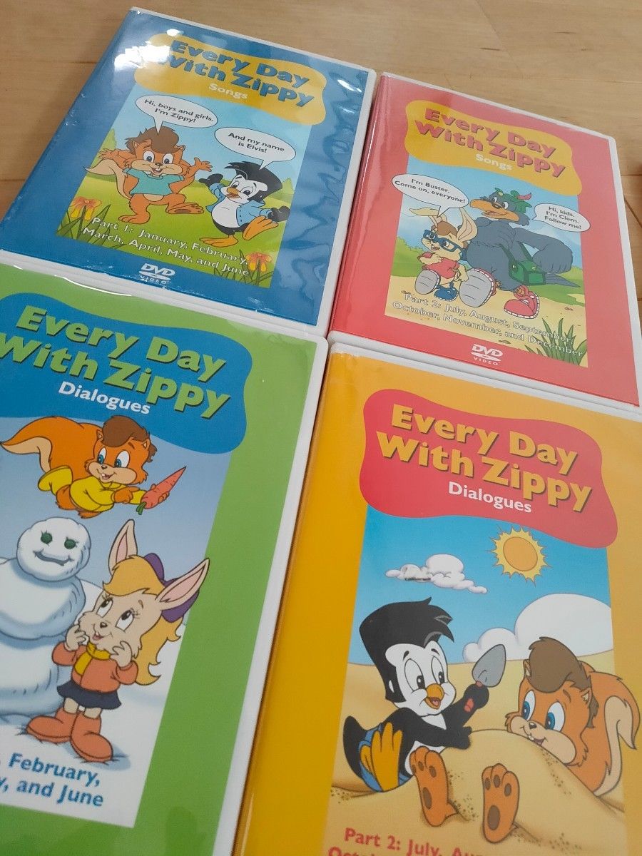 【DWE】Every Day With Zippy DVD4枚とCD4枚　 ディズニー英語システム　 ワールドファミリー