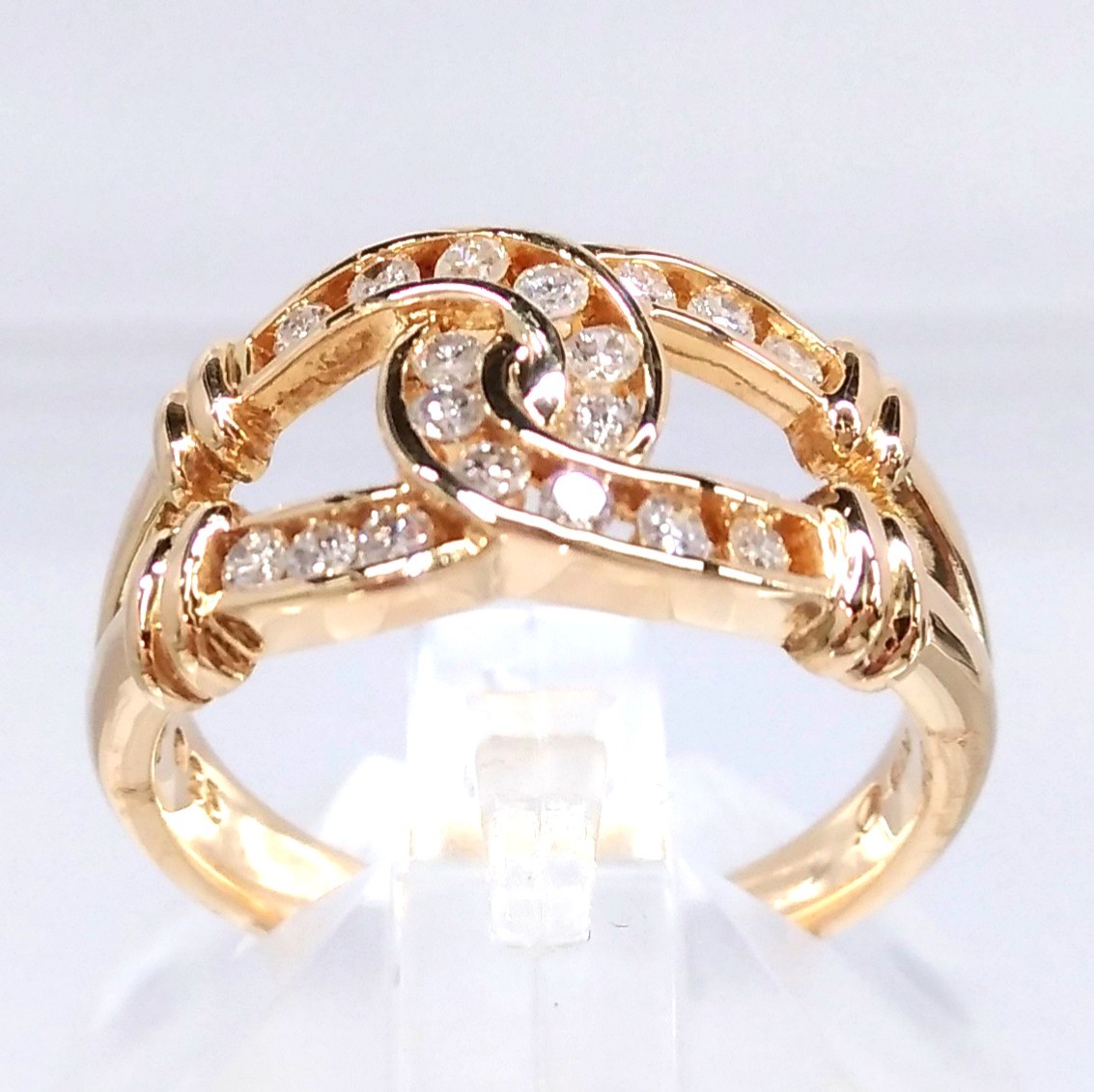 新品仕上げ済】 K18 ダイヤモンド 0.25ct リング 約9.5号 4.1g www