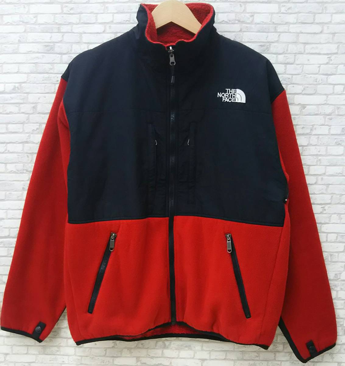 THE NORTH FACE ザ・ノースフェイス デナリ ジャケット NL-3504 フリースジャケット ジップアップ メンズ L レッド×ブラック_画像1