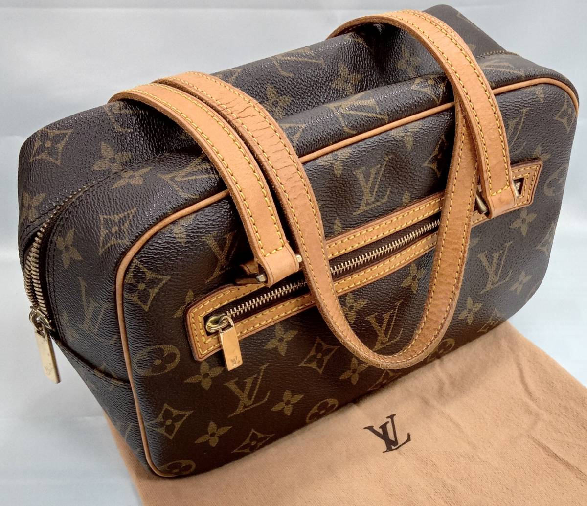 LOUIS VUITTON CITE MM MONOGRAM CANVAS SHOULDER BAG M51182 FL1002