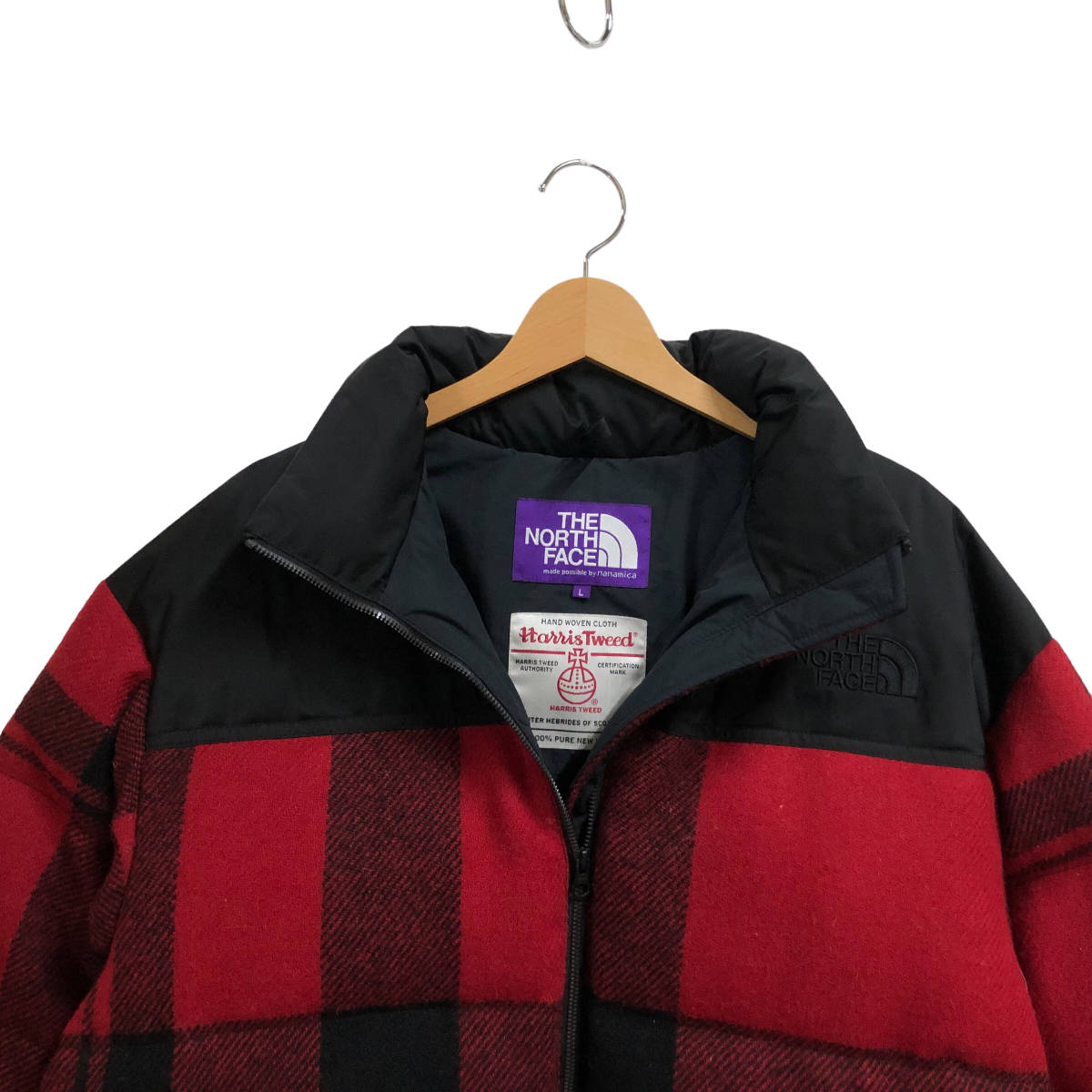 THE NORTH FACE ザノースフェイス Harris Tweed Nuptse Jacket ハリスツイード ヌプシ ジャケット ダウン ND2969N サイズL 店舗受取可_画像3