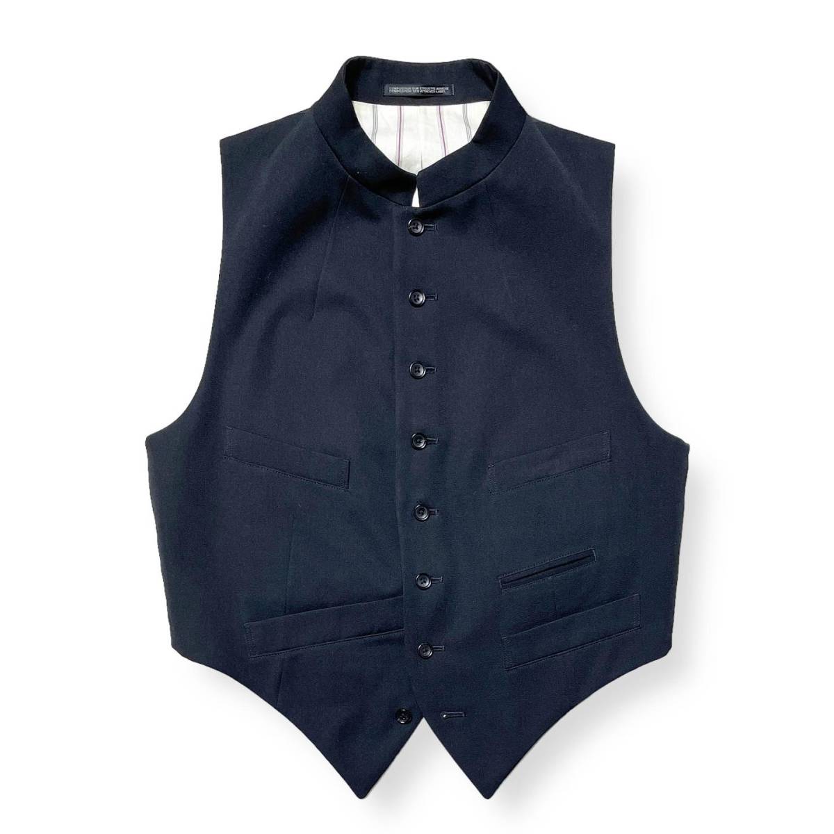 22AW Yohji Yamamoto POUR HOMME HE-V06-100 Vest ヨウジヤマモト