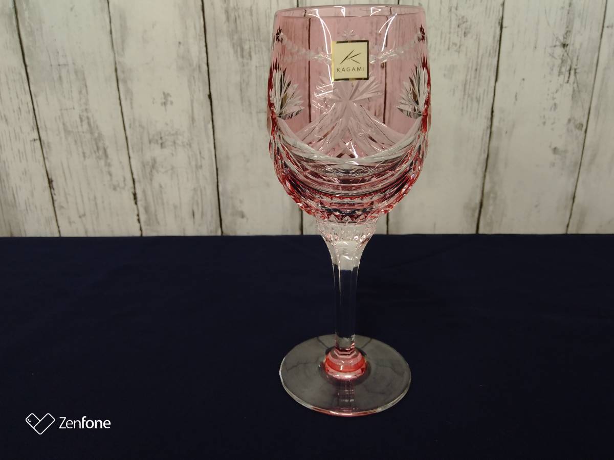 カガミクリスタル KAGAMI ペアワイングラス 江戸切子の画像2