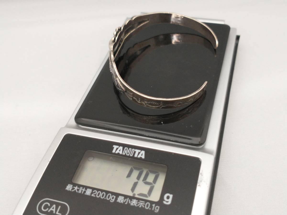 シルバー製／SV／バングル／7.9g／STERLING刻印 店舗受取可