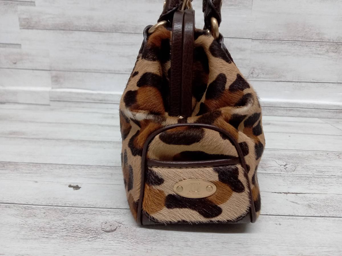 CELINE セリーヌミニハンドバッグ/CE00/34 ハラコレザー レオパード
