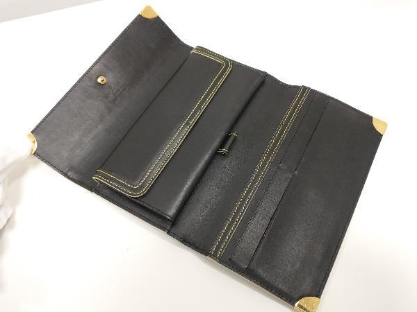 LOUIS VUITTON ルイヴィトン スハリ ポルト トレゾール インターナショナル 二つ折り財布 ブラック 黒 ゴールド M91836 店舗受取可_画像5