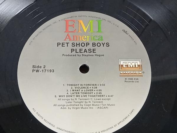 [LP]PetShopBoys PLEASE PW17193 pet shop boys 