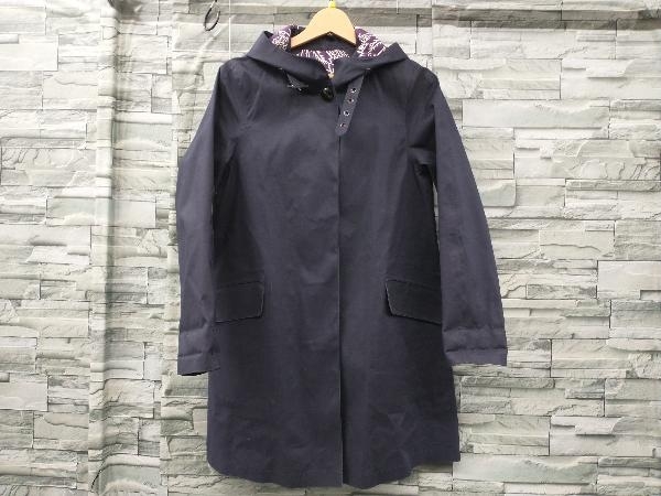 新品同様 MACKINTOSH SOULEIADO/ゴム引きコート/ネイビー/マッキントッシュ/ソレイアード/フーデッドコート/75-08-14-08202 × 女性用 新品同様 MACKINTOSH SOULEIADO/ゴム引きコート/ネイビー/マッキントッシュ/ソレイアード/フーデッドコート/75-08-14-08202 × 女性用