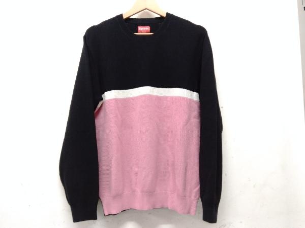 珍しい メンズ コットンニットセーター Crewneck Pique Split Supreme