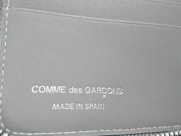 COMME des GARCONS コムデギャルソン 二つ折り財布 ウォレット グレー ドット柄 水玉柄 角削れあり_画像7