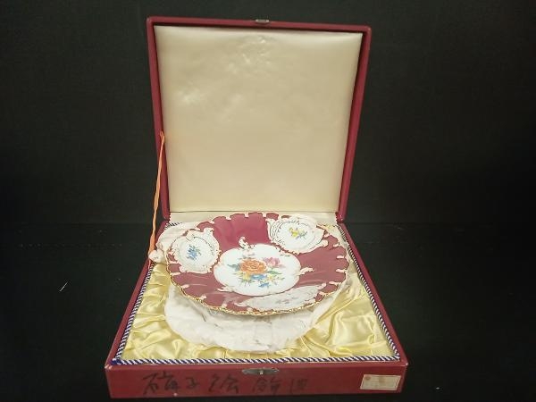 超熱 ブランド食器 23.5cm グランツゴールド 【即決】MEISSEN/プレート 皿 ヴィンテージ 陶器 マイセン