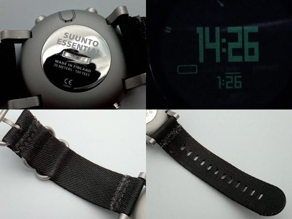 SUUNTO wristwatch ESSENTIAL STONE black SS021218000 box * manual attaching ( pencil 1 pcs * memo pad attaching ) operation verification settled 