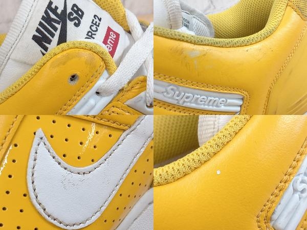 NIKE Supreme SB AIR FORCE 2 VARSITY MAIZE ナイキ シュプリーム SB エアフォース 2 バーシティ メイズ AA0871-717 サイズ28㎝_画像10