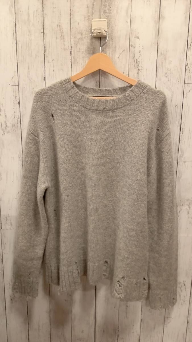新入荷 ニット US1925 ウール グレー アンユーズド UNUSED ダメージ