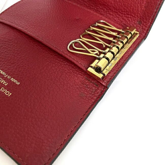  Louis Vuitton 6 ream key case myurutikre6 red scarlet monogram Anne plan toM63708 key 
