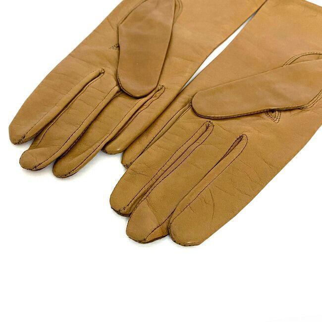クリスチャン ディオール 手袋 ベージュ 未使用 美品 ラムレザー 中古