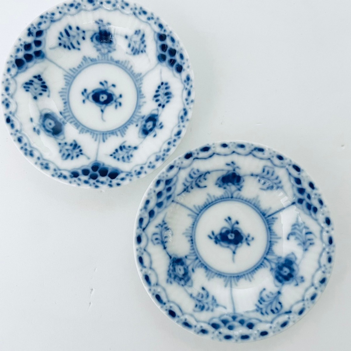 廃盤品 ロイヤルコペンハーゲン ハーフレース バタープレート 小皿 豆皿 2枚