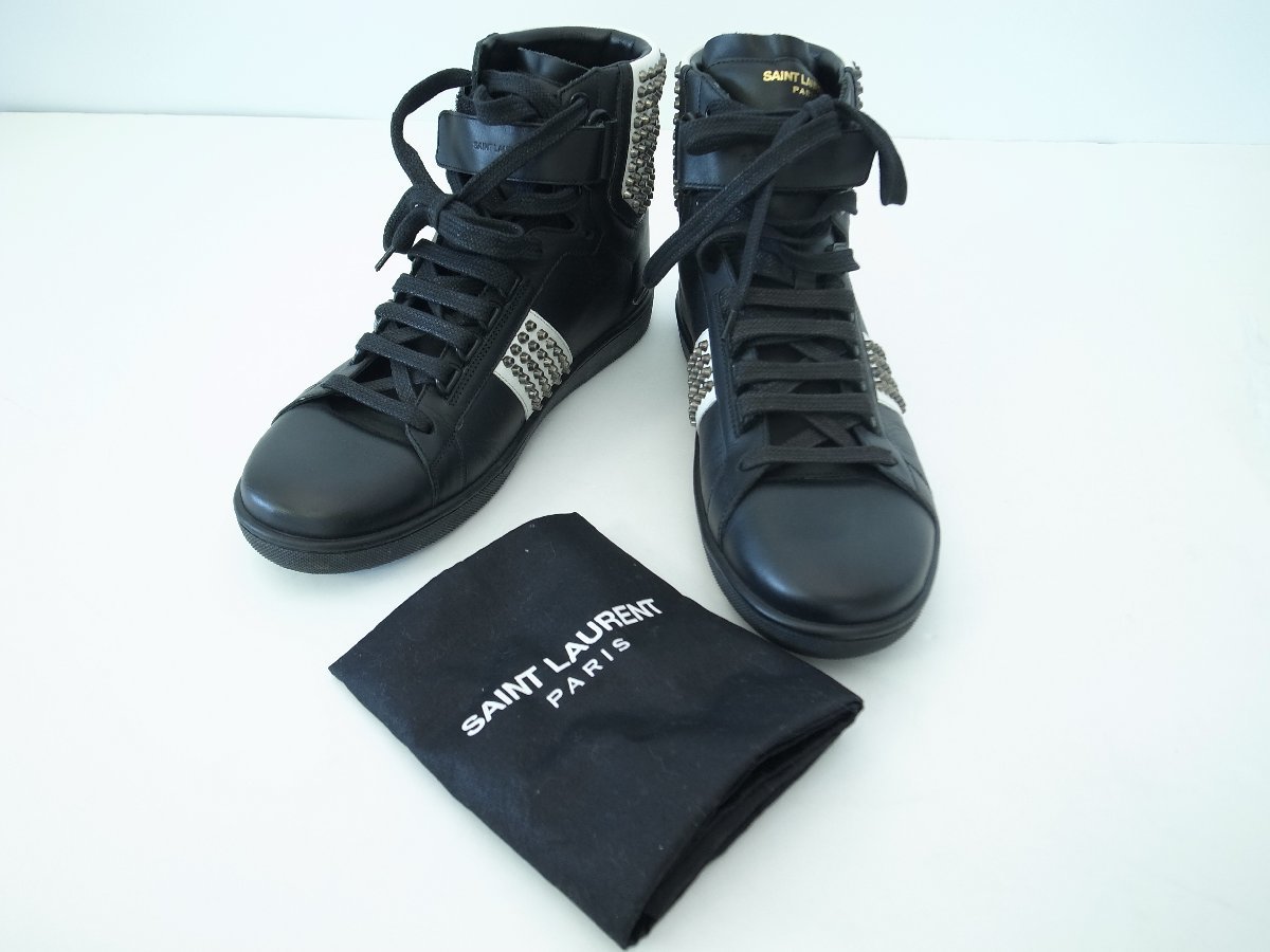 SAINT LAURENT PARIS サンローランパリ スニーカー ハイカット スタッズ 42