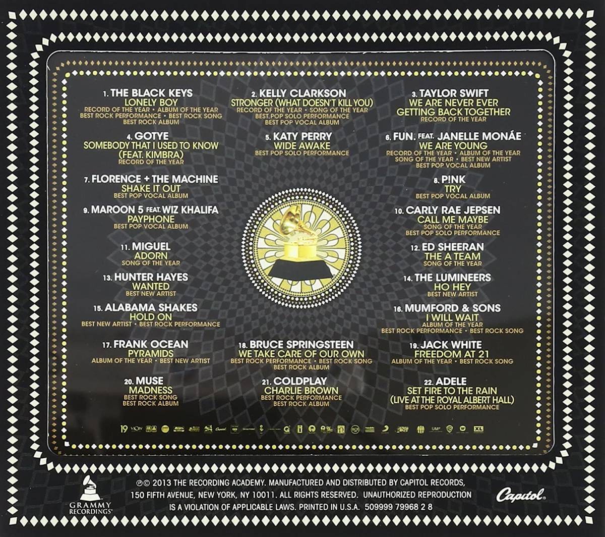 2013 Grammy Nominees Various Artists 輸入盤CD_画像2