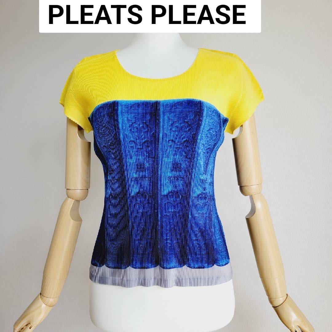 【極美品】PLEATS PLEASE ISSEY MIYAKE プリーツプリーズ　イッセイミヤケ　 本　ブック　カットソー　サイズ3 半袖Tシャツ 半袖カットソー