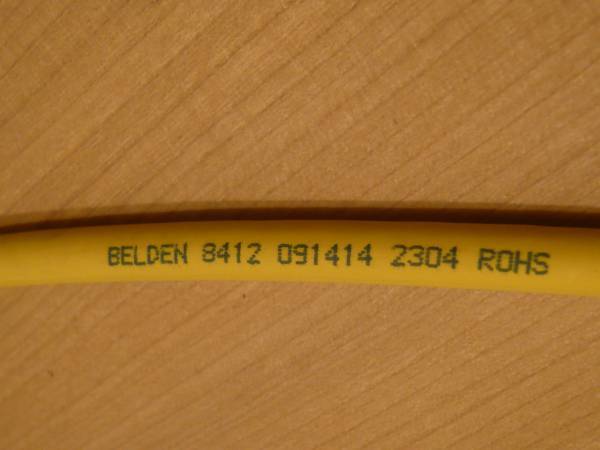 * prompt decision XLR reverse . cable BELDEN 8412 yellow NEUTRIK NC3MXX-B NC3FXX-B Belden 15cm *