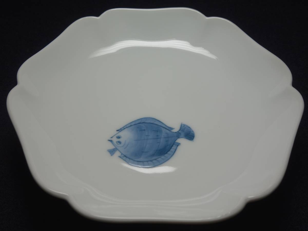昭和期　極上　白磁+染付　茶豆皿　最高峰　陶磁器研究_画像2