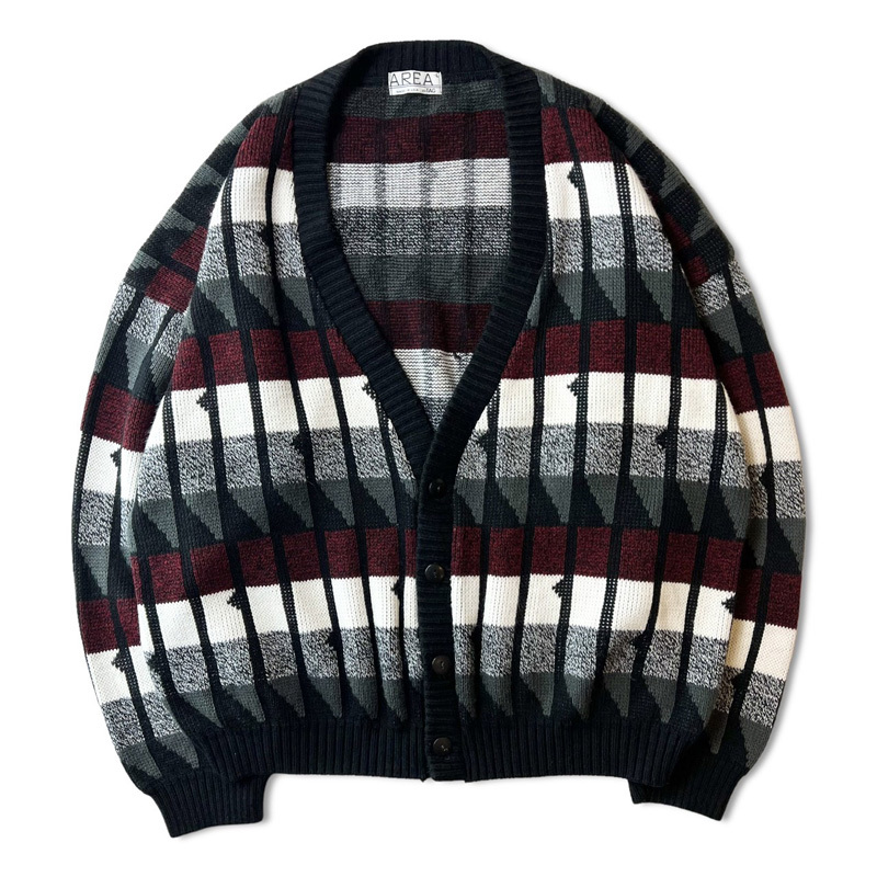 【送料無料(一部地域を除く)】 アメリカ製 90年代 / L カーディガン ニット アクリル 総柄 AREA USA製 90s オールド セーター マルチカラー カーディガン 【送料無料(一部地域を除く)】 アメリカ製 90年代 / L カーディガン ニット アクリル 総柄 AREA USA製 90s オールド セーター マルチカラー カーディガン