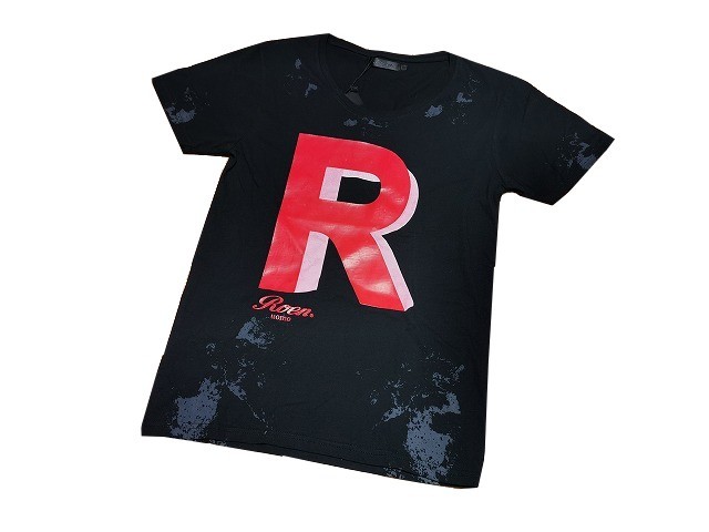 【新品】Roen R Tシャツ 半袖【M】黒/ブラック◆ロエン 男性用 メンズ 高原啓/Hiromu Takahara 芸能人_画像1