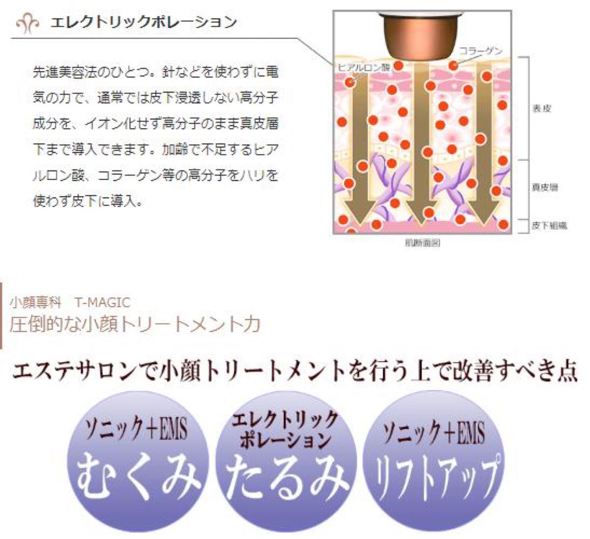 T-MAGIC ティーマジック　白　美顔器　小顔ケア　美容液付き