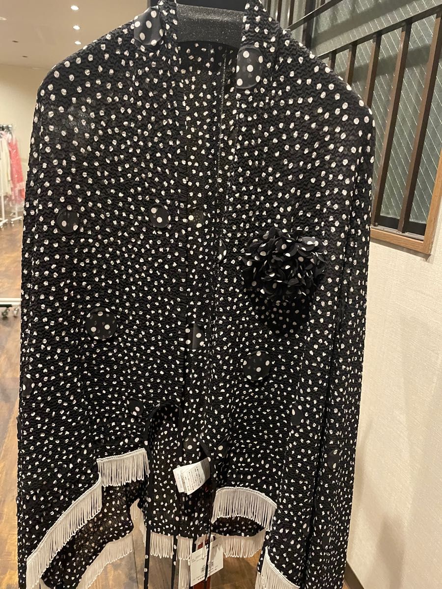 新品 NOKO OHNO ノコオーノ ドット柄羽織り フリーサイズ 黒×白 カーディガン｜PayPayフリマ