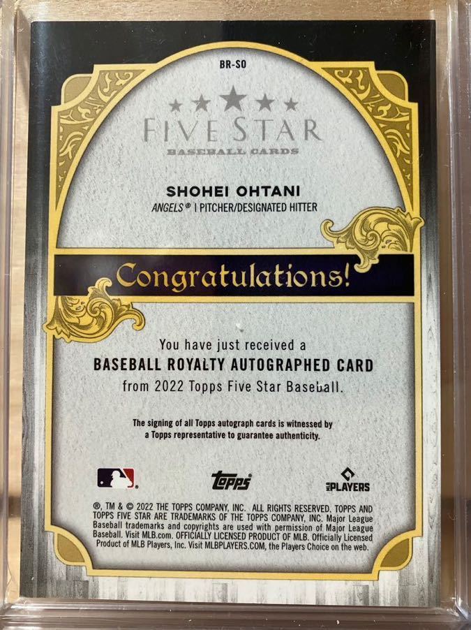 15枚限定　TOPPS FIVE STAR 2022 直筆サインカード　大谷翔平　ブロンズインク_画像7